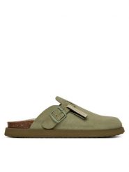 D.Franklin Klapki DFSH407002 Khaki. Brązowe klapki damskie D.Franklin, bez wzorów, ze skóry, bez obcasa. Za 459.99 zł.