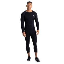 Męskie Legginsy Termiczne 3/4 In The Zone II. Czarne legginsy sportowe męskie Dare 2b, m, bez wzorów, z elastanu, do biegania. Za 53.99 zł.