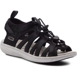 Sandały KEEN - Damaya Lattice 1020903 Black/Vapor Blue. Czarne klapki damskie Keen, bez wzorów, z materiału, bez obcasa, bez zapięcia. W wyprzedaży za 209.00 zł.