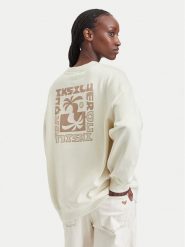 Quiksilver Bluza EQWFT03188 Beżowy jasny Oversize. Brązowe bluzy damskie Quiksilver, l, bez wzorów, z bawełny, bez kaptura. Za 259.99 zł.