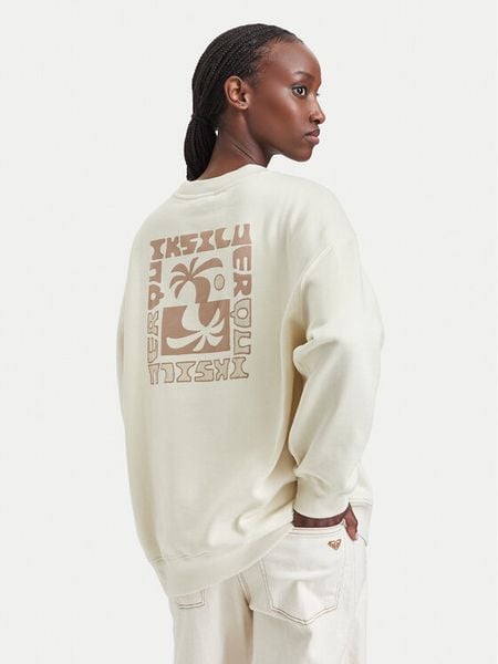 Quiksilver Bluza EQWFT03188 Beżowy jasny Oversize. Brązowe bluzy damskie Quiksilver, l, bez wzorów, bez kaptura. Za 259.99 zł.