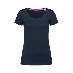Koszulka Damska Megan Z Okrągłym Dekoltem. Niebieskie koszulki sportowe damskie Stedman, xs, bez wzorów, sportowe, bez kołnierzyka. Za 53.99 zł.
