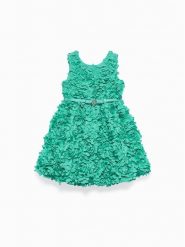 Abel & Lula Sukienka elegancka 5038 Zielony Regular Fit. Zielone sukienki dla dziewczynek Abel & Lula, bez wzorów, z syntetyku, eleganckie, bez ramiączek. Za 449.99 zł.