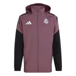 Koszulka treningowa Real Madrid 2025/26. Czarne koszulki sportowe męskie Adidas, m, bez wzorów, bez kołnierzyka, bez ramiączek, na fitness i siłownię. Za 417.35 zł.
