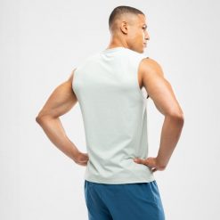 Męska koszulka do biegania bez rękawów Fitness Siroko Paine Mint. Zielone koszulki sportowe męskie SIROKO, m, bez wzorów, z materiału, bez kołnierzyka, bez ramiączek, do biegania. Za 84.00 zł.