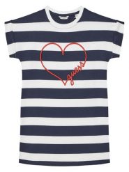 Guess Sukienka codzienna J5GK33 KBOR4 Granatowy Regular Fit. Niebieskie sukienki dla dziewczynek Guess, z aplikacjami, z bawełny, bez ramiączek. Za 119.99 zł.