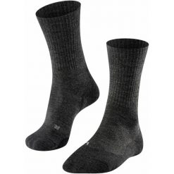Skarpetki damskie Falke TK2 Wool. Szare skarpety damskie Falke, bez wzorów, z materiału. Za 127.60 zł.