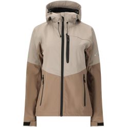 Damska kurtka wodoodporna Whistler Rosea V2 8000. Brązowe kurtki damskie Whistler, bez wzorów, z softshellu, bez kaptura. Za 295.00 zł.