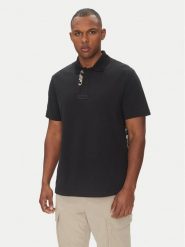 Versace Jeans Couture Polo 78GAG627 Czarny Regular Fit. Czarne koszulki polo męskie Versace Jeans Couture, m, bez wzorów, z bawełny, bez ramiączek. Za 699.99 zł.