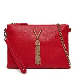 Torebka Valentino. Czerwone torebki do ręki damskie Valentino, bez wzorów, wizytowe, bez dodatków. Za 169.99 zł.