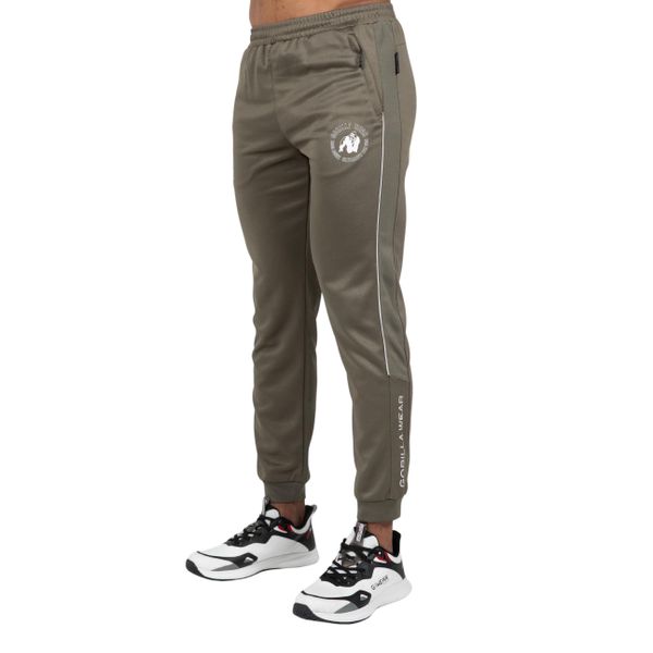 Broxton Track Spodnie - zielony. Zielone spodnie sportowe męskie GORILLA WEAR, bez wzorów, na fitness i siłownię. Za 204.00 zł.