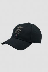 AERONAUTICA MILITARE Czarna czapka męska Embroidered Frecce Tricolori. Czarne czapki i kapelusze męskie Aeronautica Militare, bez wzorów. W wyprzedaży za 149.99 zł.