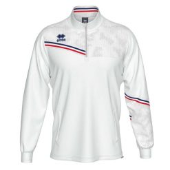 Bluza Errea Elias Giubbino Ad Dorośli. Białe bluzy sportowe męskie ERREA, s, bez wzorów, z poliesteru, bez kaptura, na fitness i siłownię. Za 245.50 zł.