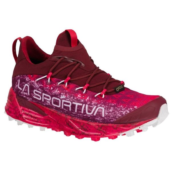 Buty biegowe damskie La Sportiva Tempesta GTX. Czerwone obuwie sportowe damskie La Sportiva, bez wzorów, z materiału. Za 829.75 zł.