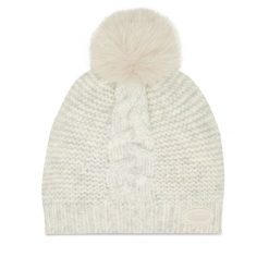 Czapka Guess. Białe czapki i kapelusze damskie Guess, na zimę, z aplikacjami. Za 169.99 zł.