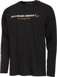 Koszulka Savage Gear Signature Logo Long Sleeve T-Shirt. Bluzki z długim rękawem męskie Savage Gear, m, bez wzorów, bez kołnierzyka. Za 124.06 zł.