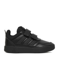 Sneakersy adidas. Czarne trampki i tenisówki chłopięce Adidas, bez wzorów, sportowe, bez zapięcia. Za 169.99 zł.