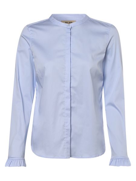 MOS MOSH Bluzka Kobiety Bawełna niebieski, L. Niebieskie bluzki damskie Mos Mosh, l, bez wzorów, z bawełny, eleganckie, bez kołnierzyka, bez ramiączek. Za 549.95 zł.