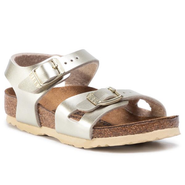 Sandały Birkenstock. Żółte sandały dziewczęce Birkenstock, bez zapięcia. Za 299.99 zł.