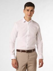 Finshley & Harding Koszula Mężczyźni Super Slim Fit Bawełna biały kołnierzyk kent, 42. Białe koszule męskie Finshley & Harding, m, bez wzorów, z bawełny, biznesowe, bez kołnierzyka, bez ramiączek. Za 249.95 zł.