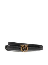 Pinko Pasek na talię Love Berry H1 Belt PE 24 PLT01 102148 A0F1 Czarny. Czarne paski damskie Pinko, bez wzorów, ze skóry. Za 329.99 zł.