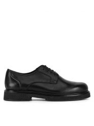 Badura Półbuty CALEB-01 MI08 Czarny. Czarne eleganckie półbuty Badura, ze skóry, wizytowe, bez zapięcia. Za 299.99 zł.
