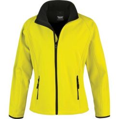 Kurtka Result Softshell Femme Printable. Żółte kurtki damskie RESULT, bez wzorów, z softshellu, bez kaptura. Za 193.00 zł.