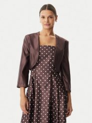 Rinascimento Bolerko CFC0127677003 Brązowy ciemny Regular Fit. Brązowe żakiety damskie Rinascimento, xs, bez wzorów, z syntetyku. Za 409.99 zł.