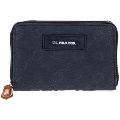 U.S. POLO ASSN. portfel damski Bluewater ciemnoniebieski. Niebieskie portfele damskie U.S. Polo Assn., bez wzorów. Za 189.00 zł.