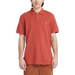 Koszulka Polo Męska Timberland Basic. Czerwone koszulki polo męskie Timberland, m, bez wzorów, sportowe, bez ramiączek. Za 339.00 zł.