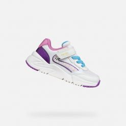 Buty GEOX J LOFTUS Biały. Białe obuwie sportowe damskie Geox, bez wzorów, z syntetyku, na fitness i siłownię. Za 189.99 zł.