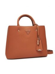 Guess Torebka Meridian II HWBG69 74060 Brązowy. Brązowe torebki do ręki damskie Guess, z aplikacjami, ze skóry, bez dodatków. Za 399.99 zł.
