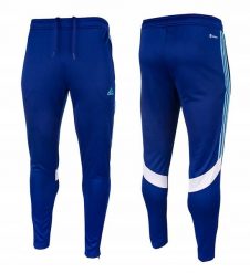 Spodnie męskie adidas Tiro. Niebieskie spodnie sportowe męskie Adidas, m, bez wzorów, z dresówki, na fitness i siłownię. Za 215.99 zł.