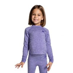 Koszulka termoaktywna dla dzieci narciarska z długim rękawem Lemon Explore ZL4. Fioletowe t-shirty i topy dla dziewczynek LEMON explore, bez wzorów, z elastanu, bez ramiączek. Za 69.90 zł.