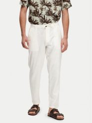Selected Homme Chinosy 16087636 Biały Slim Tapered Fit. Białe eleganckie spodnie męskie Selected Homme, m, bez wzorów, z bawełny. Za 169.99 zł.