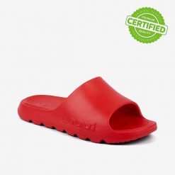 Klapki damskie Coqui Lou. Czerwone klapki damskie Coqui, bez wzorów, eleganckie, bez obcasa. Za 121.99 zł.
