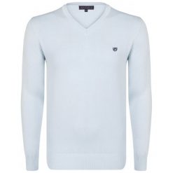 Felix Hardy Sweter Męski Xl Jasnoniebieski. Szare swetry przez głowę męskie Felix Hardy, dekolt w kształcie v. Za 159.00 zł.