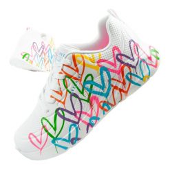 Buty sneakersy sportowe damskie Skechers Uno Lite białe wygodne. Białe obuwie sportowe damskie Skechers, bez wzorów, trekkingowe. Za 279.39 zł.