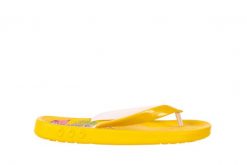 Japonki KISS 026 YELLOW OR NEON, Żółty, Guma - 37-38. Żółte klapki damskie Azaleia, bez wzorów, z gumy, bez obcasa. W wyprzedaży za 17.10 zł.