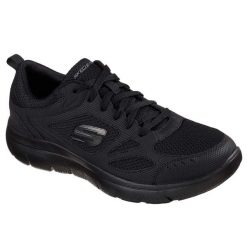 Skechers Summits-South Rim, męskie buty treningowe, Czarne. Czarne buty sportowe męskie Skechers, z materiału, bez zapięcia, trekkingowe. Za 199.99 zł.