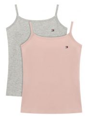 Tommy Hilfiger Komplet topów UG0UG00832 Różowy Regular Fit. Czerwone t-shirty i topy dla dziewczynek Tommy Hilfiger, bez wzorów, z bawełny, bez ramiączek. Za 129.99 zł.