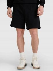 SPODENKI UNISEX 4F DRESOWE BAWEŁNIANE SPORTSTYLE TSHOU544 KRÓTKIE KOLOR CZARNY. Czarne szorty sportowe damskie 4f, na lato, l, bez wzorów, z bawełny, eleganckie, do biegania. Za 99.99 zł.