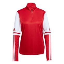 Bluza damska adidas Squadra 25 Training Top. Czerwone swetry damskie Adidas, na zimę, bez wzorów, z tkaniny, bez kołnierzyka, bez ramiączek, bez kaptura. Za 131.99 zł.
