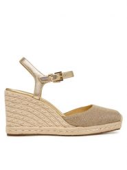 MICHAEL Michael Kors Espadryle Kenzie Wedge 40S6KZMS3D Beżowy. Brązowe sandały damskie MICHAEL Michael Kors, bez wzorów, z materiału, bez obcasa, bez zapięcia. Za 589.99 zł.