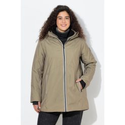 Damskie Kurtka funkcyjna HYPRAR wodoodporna trapezowy krój kaptur. Zielone kurtki damskie Ulla Popken, plus size, bez wzorów, z materiału, bez kaptura. Za 699.99 zł.
