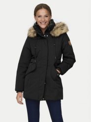 ONLY Parka New Priska 15300627 Czarny Regular Fit. Czarne kurtki damskie Only, l, bez wzorów, z syntetyku, bez kaptura. Za 649.99 zł.