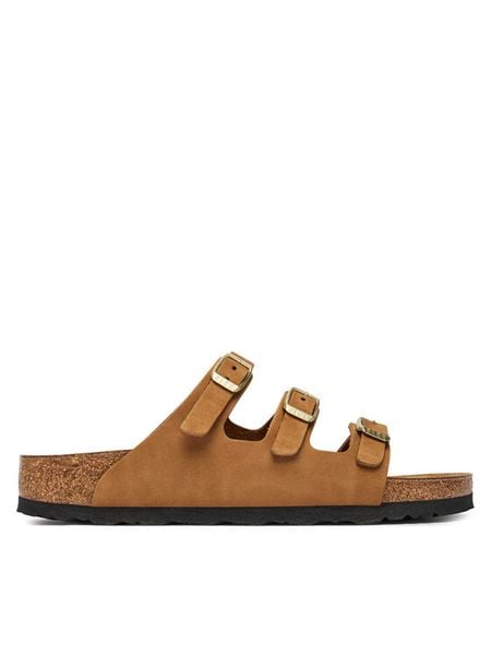 Birkenstock Klapki Florida 1033203 Brązowy. Brązowe klapki damskie Birkenstock, bez wzorów, bez obcasa. Za 584.99 zł.