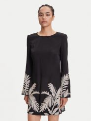 Guess Sukienka koktajlowa W5YK10 WHCU2 Czarny Regular Fit. Czarne sukienki damskie Guess, s, z aplikacjami, z syntetyku, wizytowe, bez kołnierzyka, bez ramiączek. Za 668.00 zł.