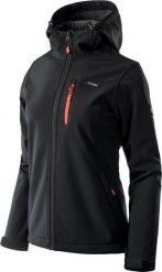 Elbrus SOFTSHELL IVER WO'S BLACK/SPICY ORANGE/ASPHALT S. Czarne kurtki damskie ELBRUS, s, bez wzorów, z softshellu, bez kaptura. Za 192.84 zł.