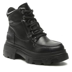 Trzewiki Jenny Fairy. Czarne botki damskie Jenny Fairy, bez obcasa, na płaskiej podeszwie, bez zapięcia. Za 199.99 zł.